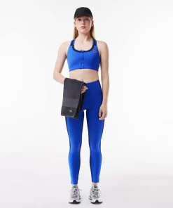 Lacoste Fitness & Training-Medium Support Colour-Block Stretch Sport Bralette