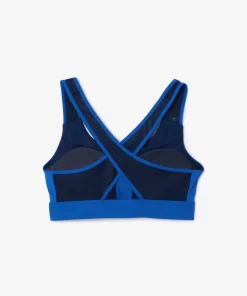 Lacoste Fitness & Training-Medium Support Colour-Block Stretch Sport Bralette