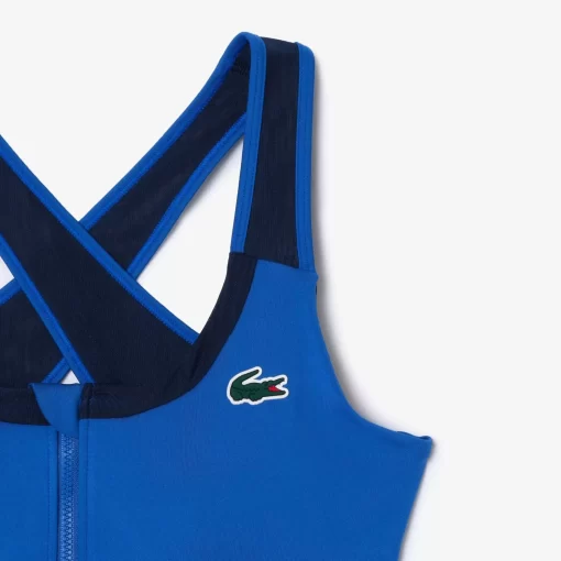 Lacoste Fitness & Training-Medium Support Colour-Block Stretch Sport Bralette