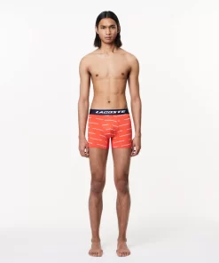 Lacoste Underwear & Lounge Wear-Men'S 3-Pack Microfiber Print Trunks