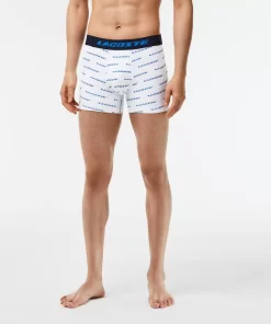 Lacoste Underwear & Lounge Wear-Men'S 3-Pack Microfiber Print Trunks