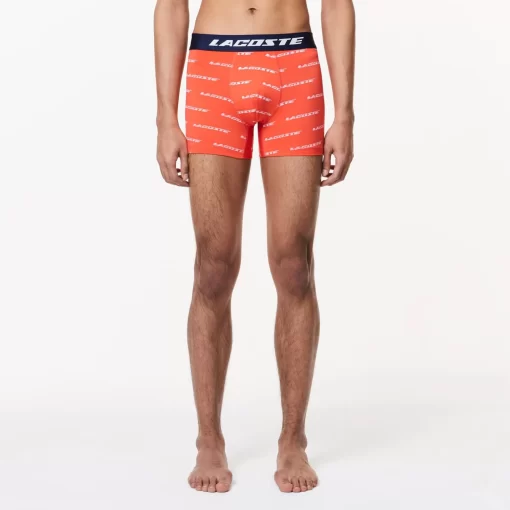 Lacoste Underwear & Lounge Wear-Men'S 3-Pack Microfiber Print Trunks