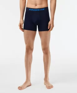 Lacoste Underwear & Lounge Wear-Men'S 3-Pack Microfiber Print Trunks