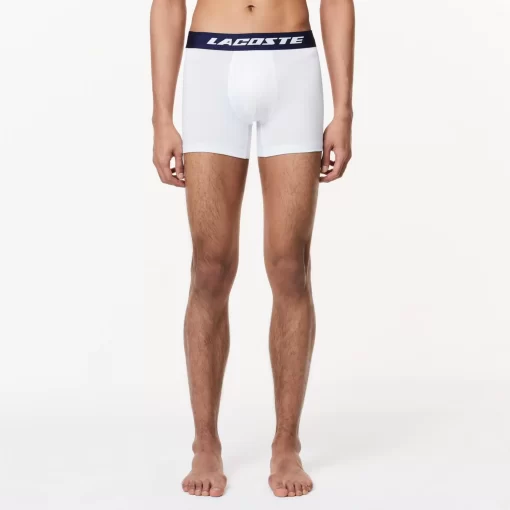 Lacoste Underwear & Lounge Wear-Men'S 3-Pack Microfiber Print Trunks