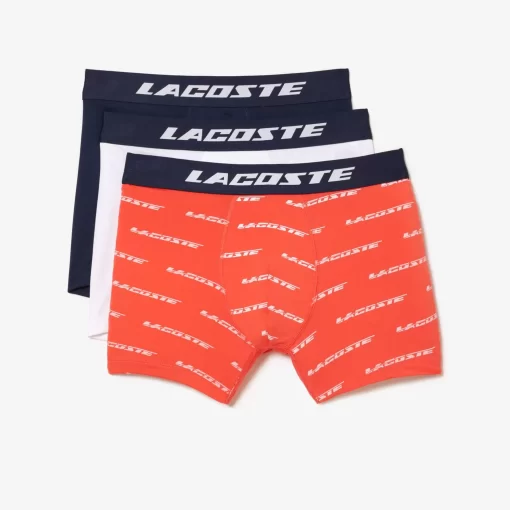 Lacoste Underwear & Lounge Wear-Men'S 3-Pack Microfiber Print Trunks