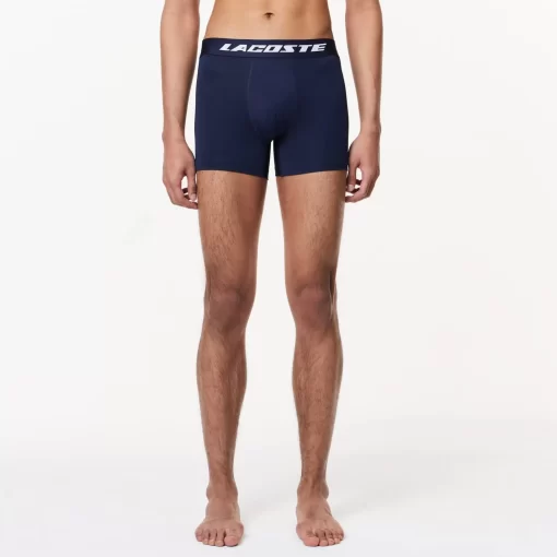 Lacoste Underwear & Lounge Wear-Men'S 3-Pack Microfiber Print Trunks