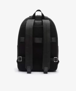 Lacoste Backpack-Men'S Chantaco Embossed Matte Stitched Leather Backpack