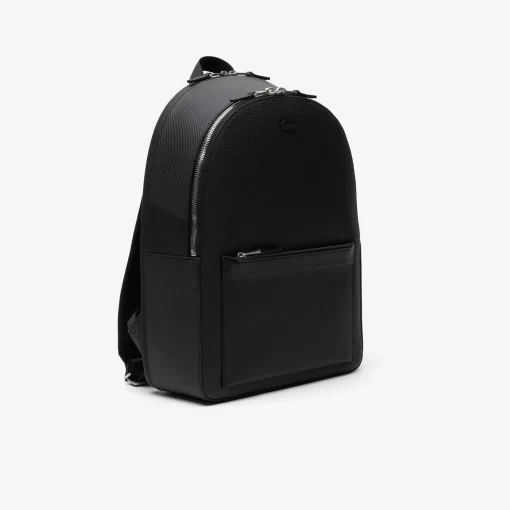 Lacoste Backpack-Men'S Chantaco Embossed Matte Stitched Leather Backpack