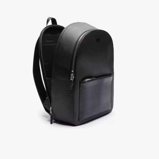 Lacoste Backpack-Men'S Chantaco Embossed Matte Stitched Leather Backpack