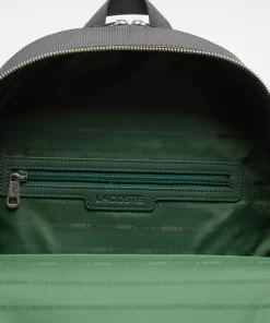 Lacoste Backpack-Men'S Chantaco Embossed Matte Stitched Leather Backpack