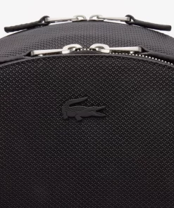 Lacoste Backpack-Men'S Chantaco Embossed Matte Stitched Leather Backpack