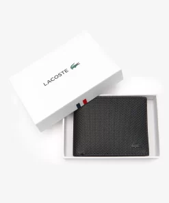 Lacoste Wallets & Small Leather Goods-Men'S Chantaco Embossed Pique Leather 3 Card Wallet