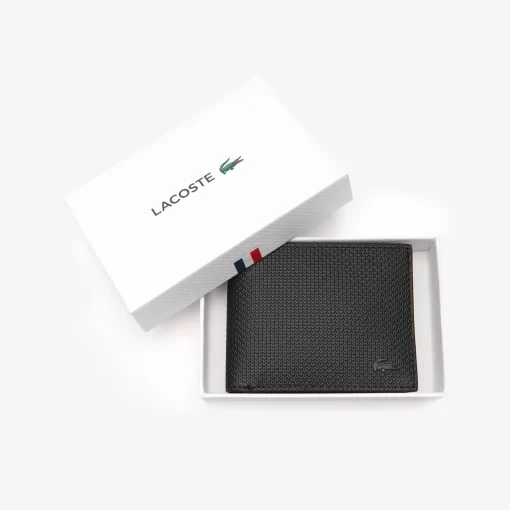 Lacoste Wallets & Small Leather Goods-Men'S Chantaco Embossed Pique Leather 3 Card Wallet