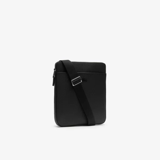 Lacoste Vertical Bags-Men'S Chantaco Matte Pique Leather Flat Zip Bag