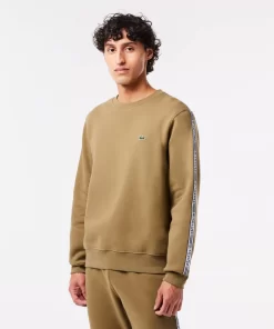 Lacoste Sweatshirts-Men'S Classic Fit Logo Stripe Flannel Jogger Sweatshirt