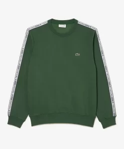 Lacoste Sweatshirts-Men'S Classic Fit Logo Stripe Flannel Jogger Sweatshirt