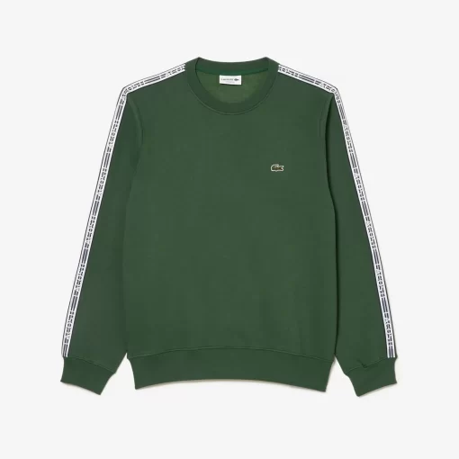 Lacoste Sweatshirts-Men'S Classic Fit Logo Stripe Flannel Jogger Sweatshirt