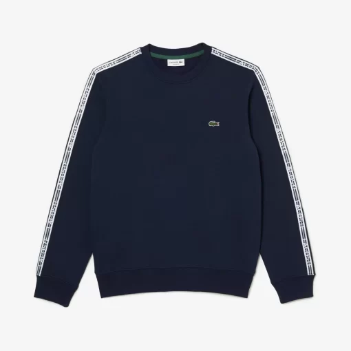 Lacoste Sweatshirts-Men'S Classic Fit Logo Stripe Flannel Jogger Sweatshirt