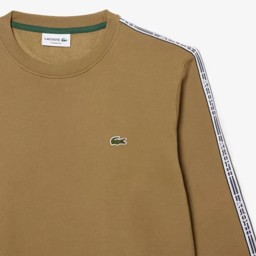 Lacoste Sweatshirts-Men'S Classic Fit Logo Stripe Flannel Jogger Sweatshirt