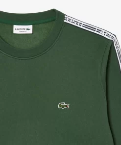 Lacoste Sweatshirts-Men'S Classic Fit Logo Stripe Flannel Jogger Sweatshirt