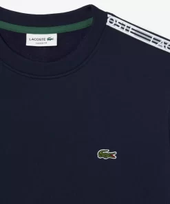 Lacoste Sweatshirts-Men'S Classic Fit Logo Stripe Flannel Jogger Sweatshirt