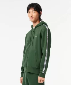 Lacoste Sweatshirts-Men'S Classic Fit Zipped Jogger Hoodie With Brand Stripes