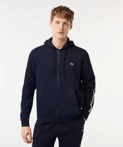 Lacoste Sweatshirts-Men'S Classic Fit Zipped Jogger Hoodie With Brand Stripes