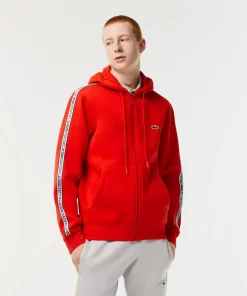 Lacoste Sweatshirts-Men'S Classic Fit Zipped Jogger Hoodie With Brand Stripes