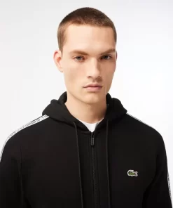 Lacoste Sweatshirts-Men'S Classic Fit Zipped Jogger Hoodie With Brand Stripes