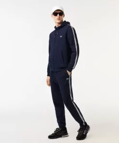 Lacoste Sweatshirts-Men'S Classic Fit Zipped Jogger Hoodie With Brand Stripes