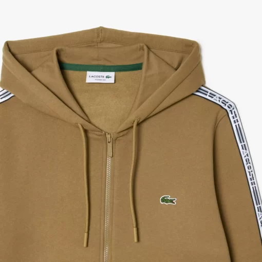 Lacoste Sweatshirts-Men'S Classic Fit Zipped Jogger Hoodie With Brand Stripes