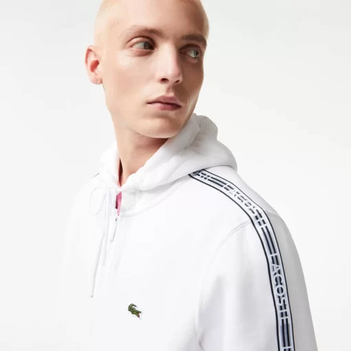 Lacoste Sweatshirts-Men'S Classic Fit Zipped Jogger Hoodie With Brand Stripes