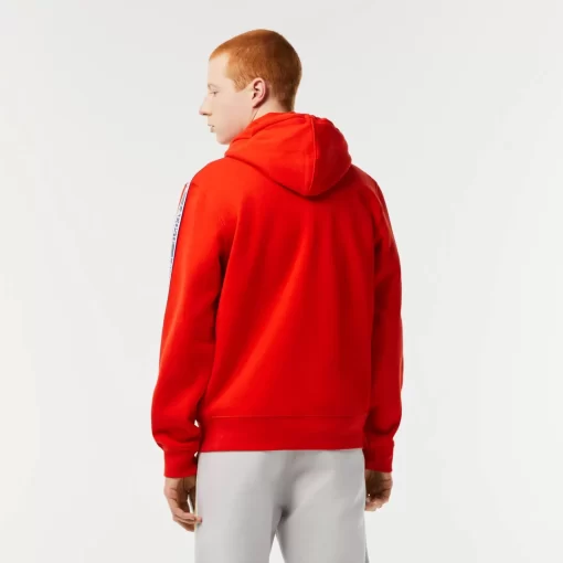 Lacoste Sweatshirts-Men'S Classic Fit Zipped Jogger Hoodie With Brand Stripes