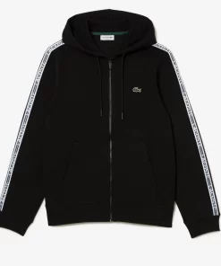 Lacoste Sweatshirts-Men'S Classic Fit Zipped Jogger Hoodie With Brand Stripes