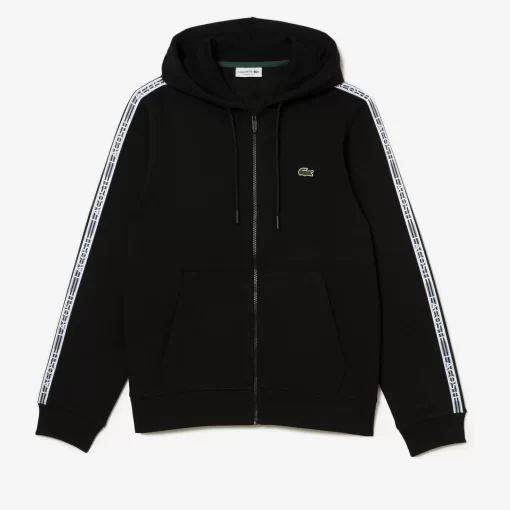 Lacoste Sweatshirts-Men'S Classic Fit Zipped Jogger Hoodie With Brand Stripes