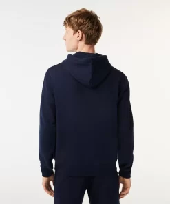 Lacoste Sweatshirts-Men'S Classic Fit Zipped Jogger Hoodie With Brand Stripes