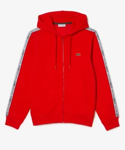 Lacoste Sweatshirts-Men'S Classic Fit Zipped Jogger Hoodie With Brand Stripes