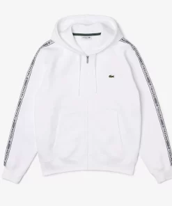 Lacoste Sweatshirts-Men'S Classic Fit Zipped Jogger Hoodie With Brand Stripes