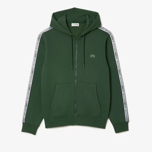 Lacoste Sweatshirts-Men'S Classic Fit Zipped Jogger Hoodie With Brand Stripes