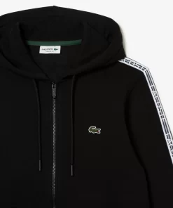 Lacoste Sweatshirts-Men'S Classic Fit Zipped Jogger Hoodie With Brand Stripes