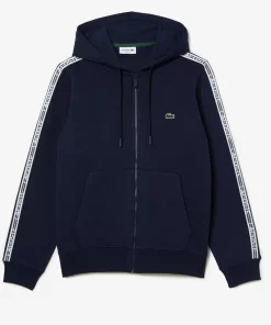 Lacoste Sweatshirts-Men'S Classic Fit Zipped Jogger Hoodie With Brand Stripes