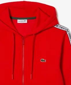 Lacoste Sweatshirts-Men'S Classic Fit Zipped Jogger Hoodie With Brand Stripes