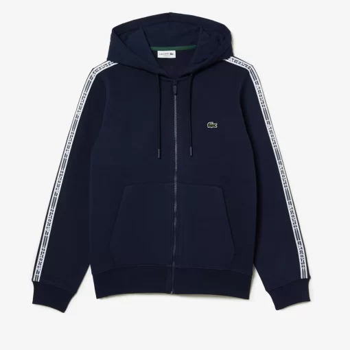 Lacoste Sweatshirts-Men'S Classic Fit Zipped Jogger Hoodie With Brand Stripes