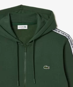 Lacoste Sweatshirts-Men'S Classic Fit Zipped Jogger Hoodie With Brand Stripes