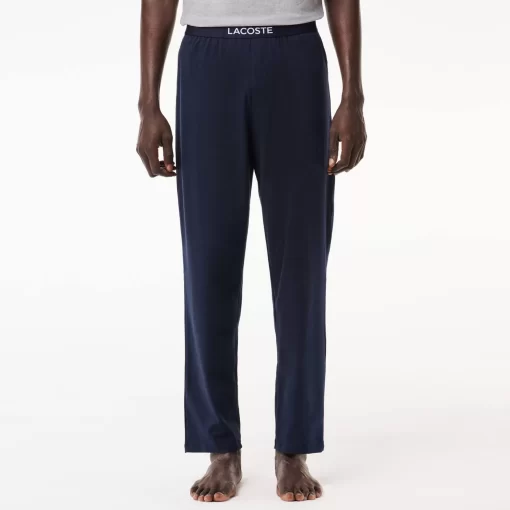 Lacoste Underwear & Lounge Wear-Men'S Colourblock Stretch Cotton Long Pyjama Set