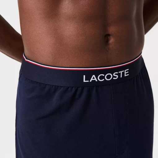 Lacoste Underwear & Lounge Wear-Men'S Colourblock Stretch Cotton Long Pyjama Set