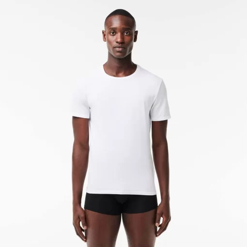 Lacoste Underwear & Lounge Wear-Men'S Crew Neck Cotton Loungewear T-Shirt 3-Pack