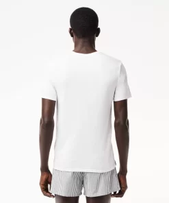 Lacoste Underwear & Lounge Wear-Men'S Crew Neck Cotton Loungewear T-Shirt 3-Pack