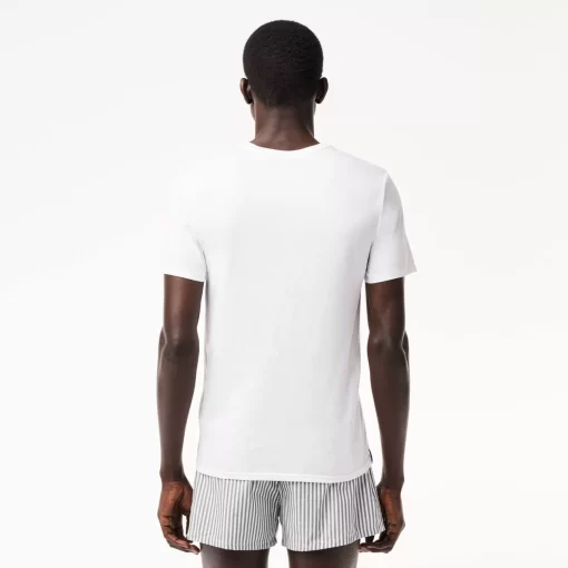 Lacoste Underwear & Lounge Wear-Men'S Crew Neck Cotton Loungewear T-Shirt 3-Pack