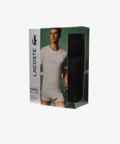 Lacoste Underwear & Lounge Wear-Men'S Crew Neck Cotton Loungewear T-Shirt 3-Pack